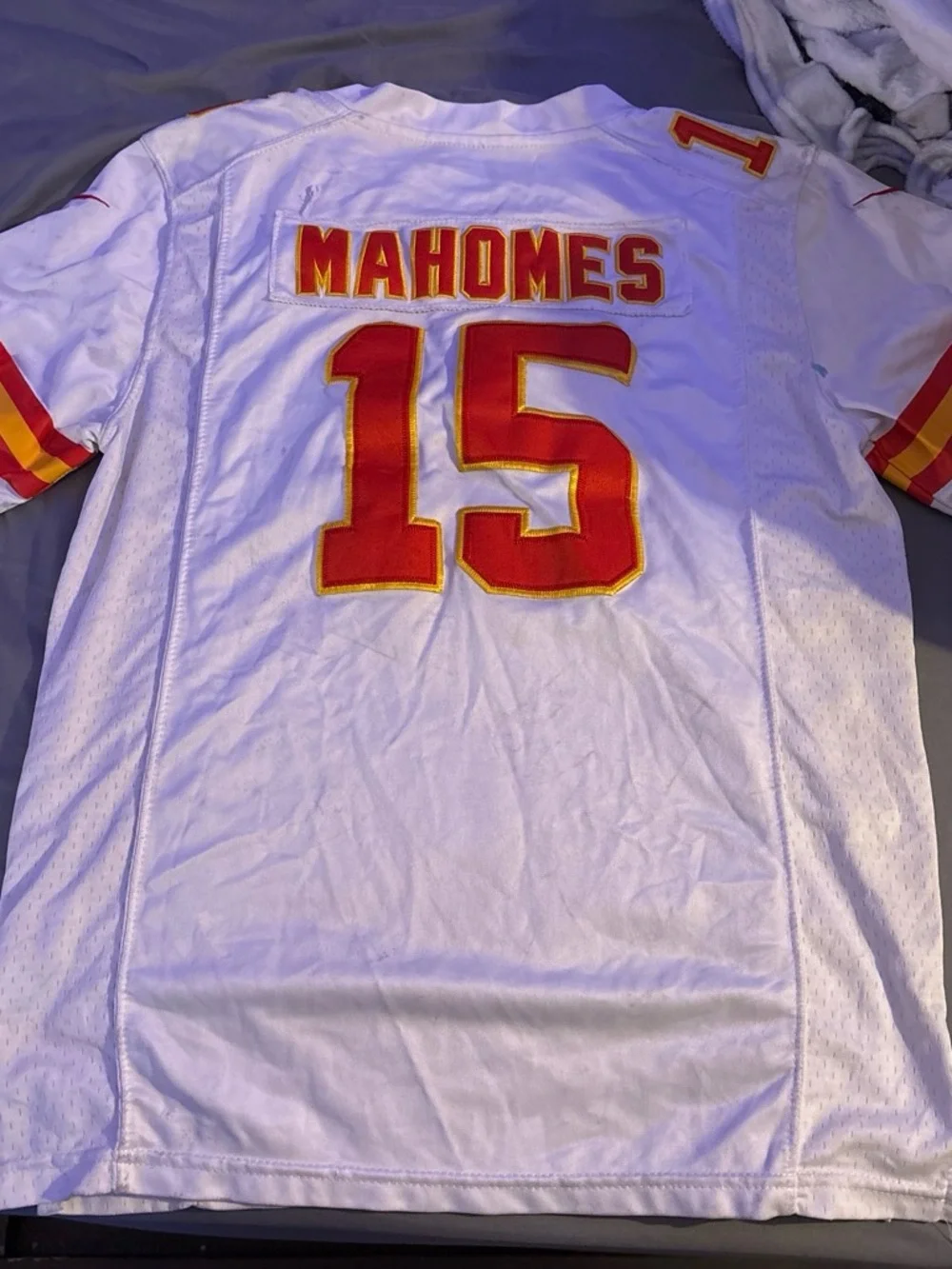 Kansas City Chiefs Patrick Mahomes Kids White Football Jersey